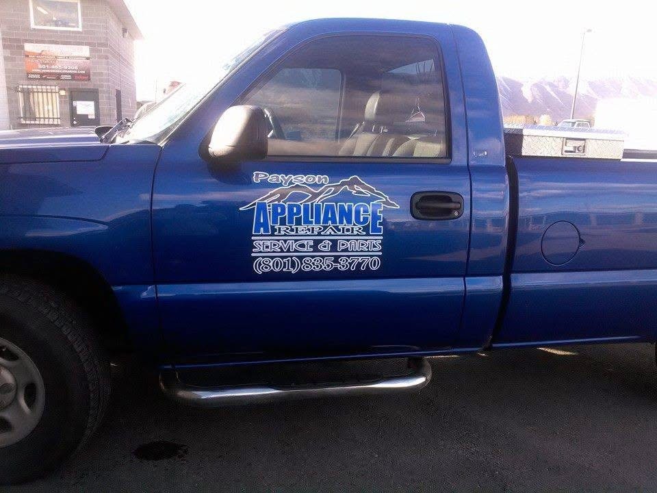 Grammer Appliance Service truck — serving Utah County for over 20 years